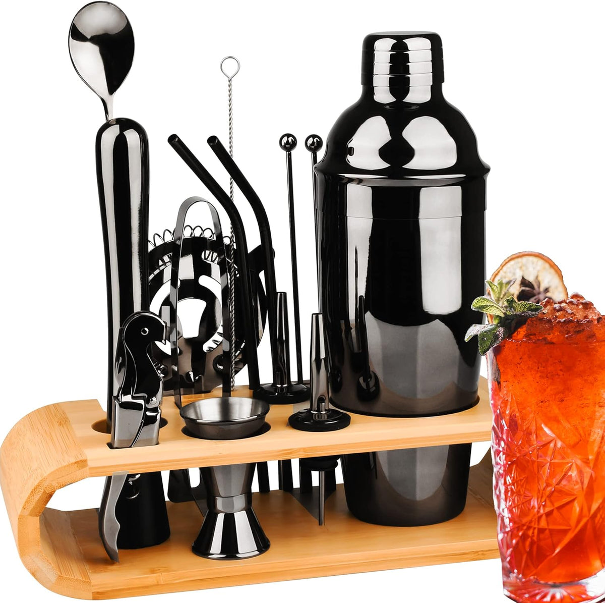 Metalic Black 12pcs Shaker Set X1097