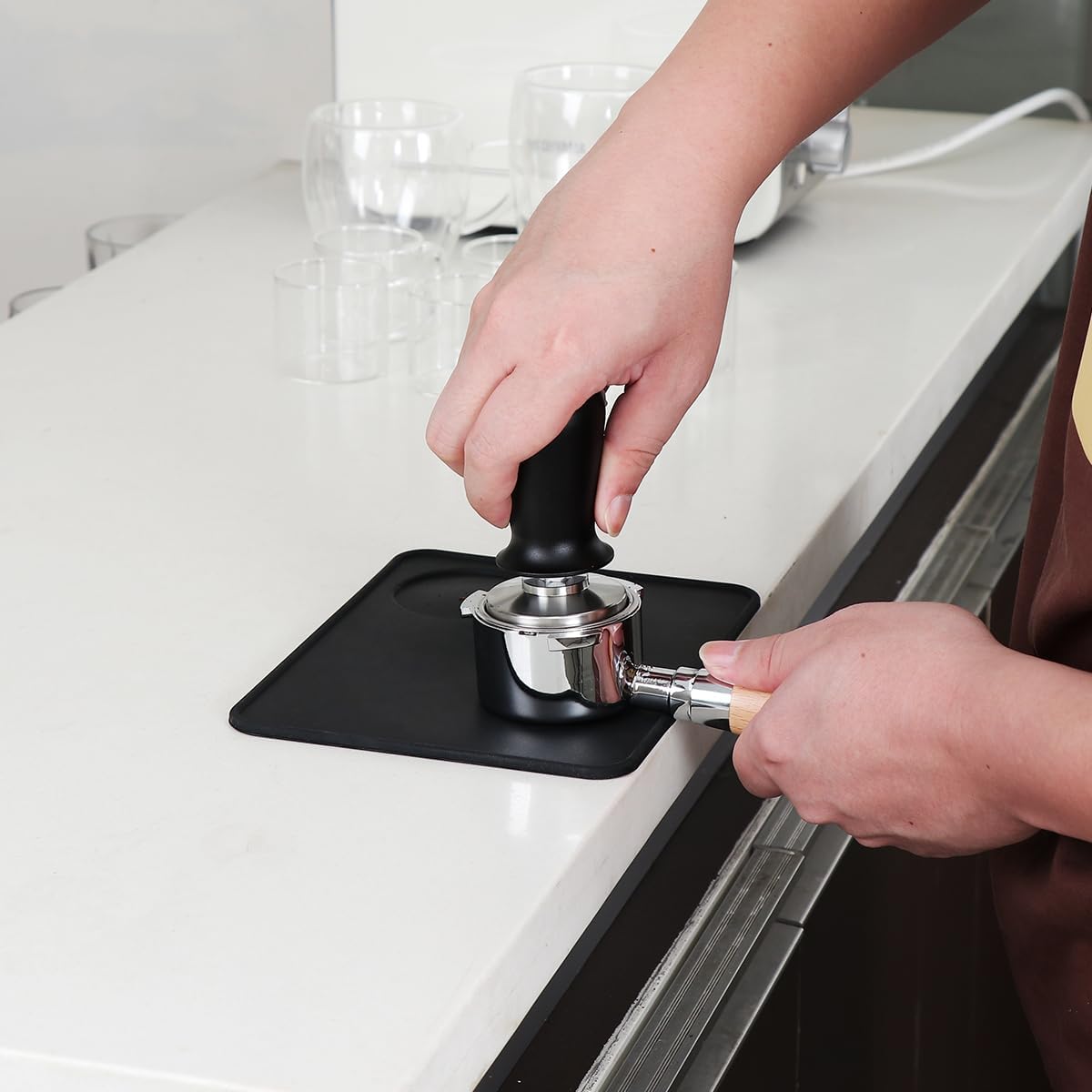 Flat Silicone Espresso Tamper Mat X1104