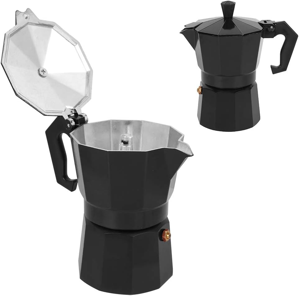 6 cups Black Mocha Pot Italian Espresso Maker X1105