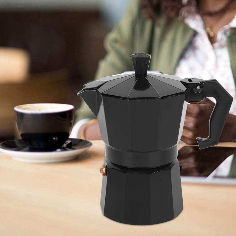 6 cups Black Mocha Pot Italian Espresso Maker X1105