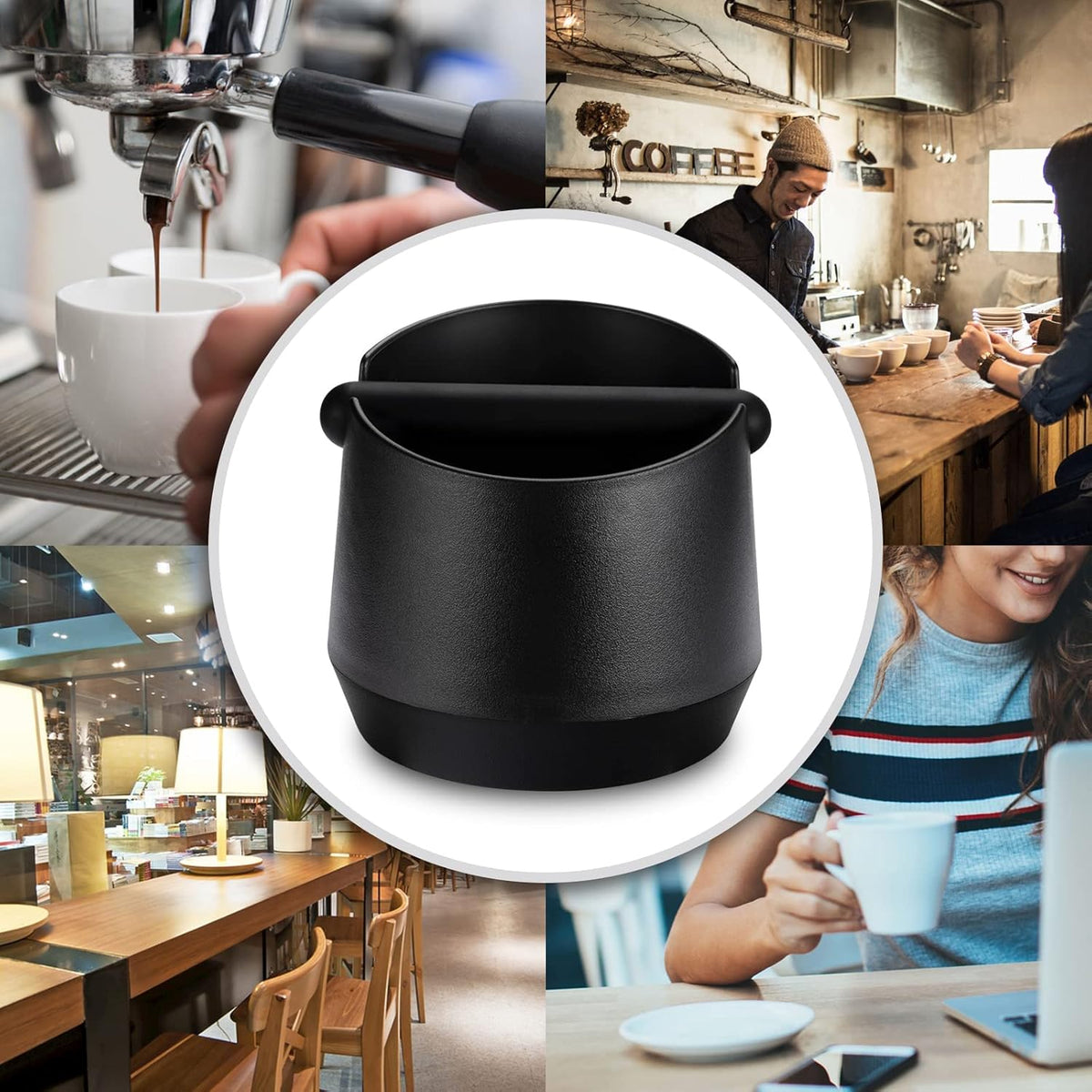 Large Bin Espresso Knock Box X1110