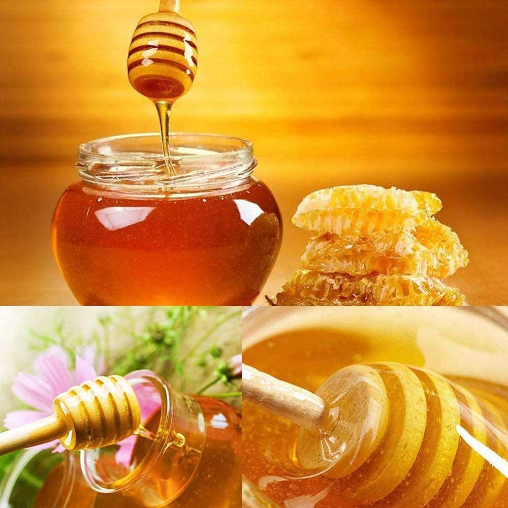 2pcs Wood Honey Dipper Sticks X1114
