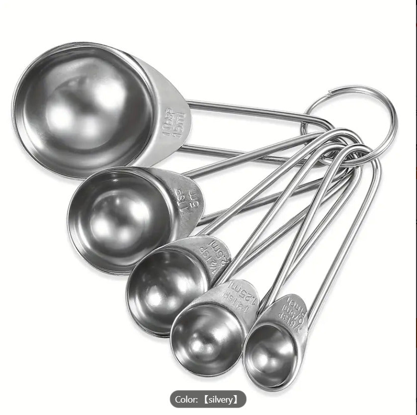 5pcs Stainless Measuring Spoon Set X1119