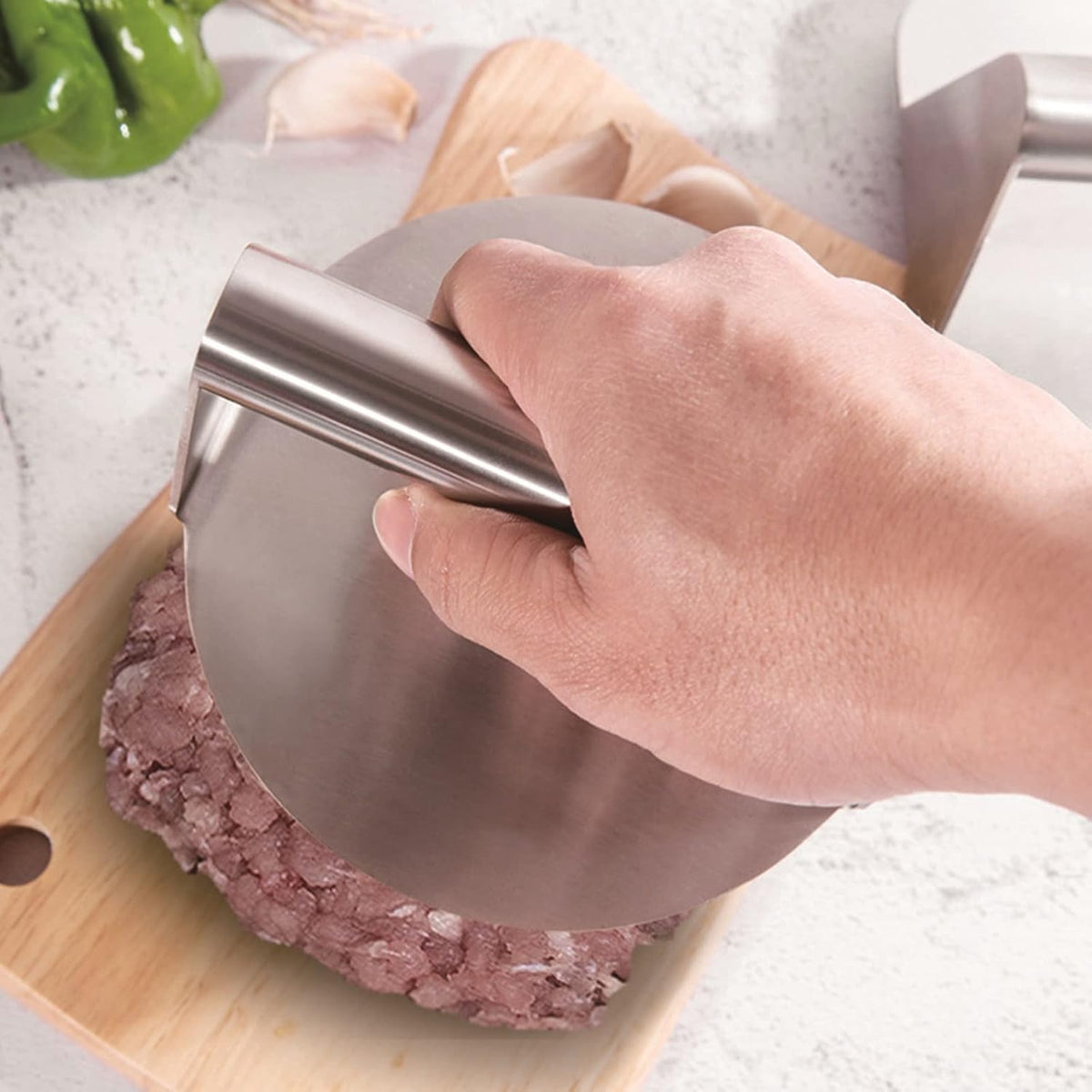 16cm Stainless Burger Smasher X1130