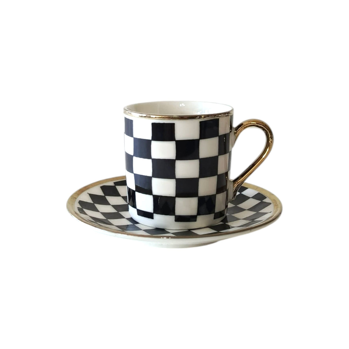 Black and White Coffee Cups 6pcs X1140