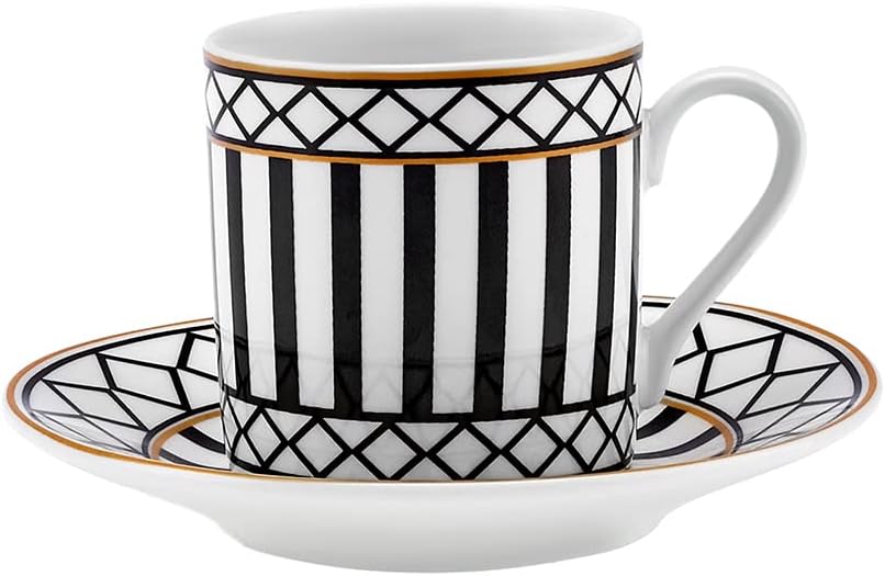Black and White Coffee Cups 6pcs X1141