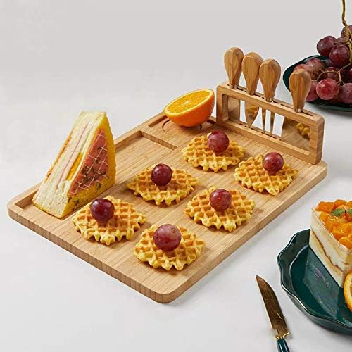 40x28cm Bamboo Cheese Board Set X1169