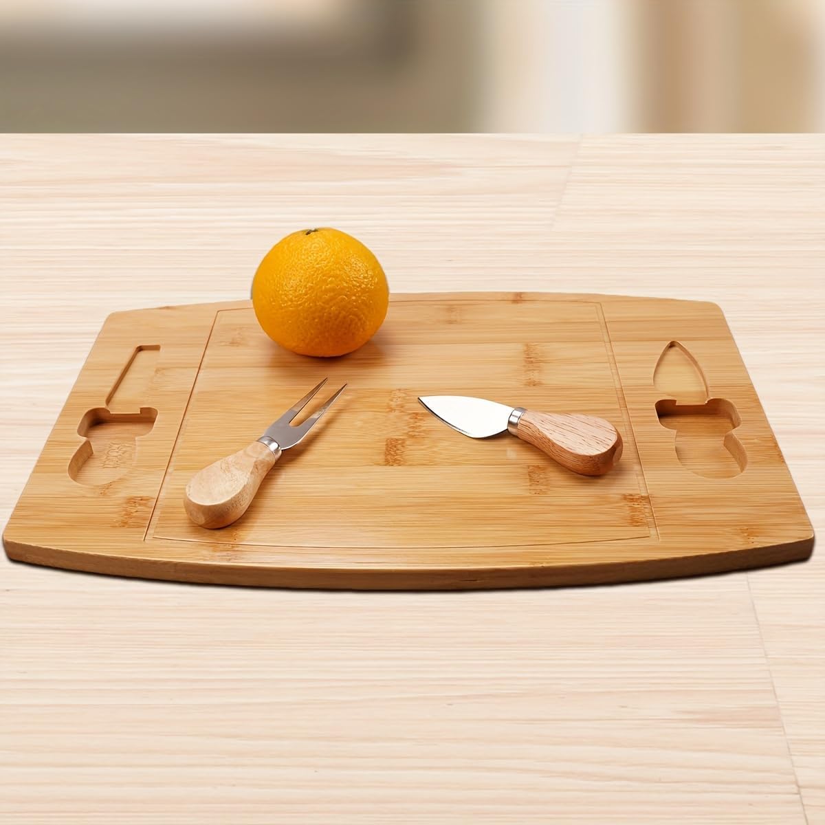 35X23cm Bamboo Cheese Board Set X1170