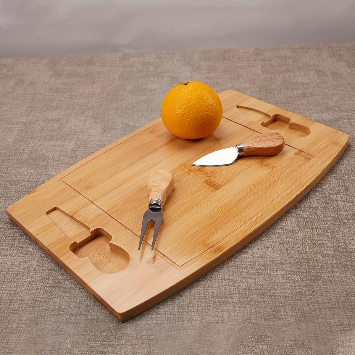 35X23cm Bamboo Cheese Board Set X1170