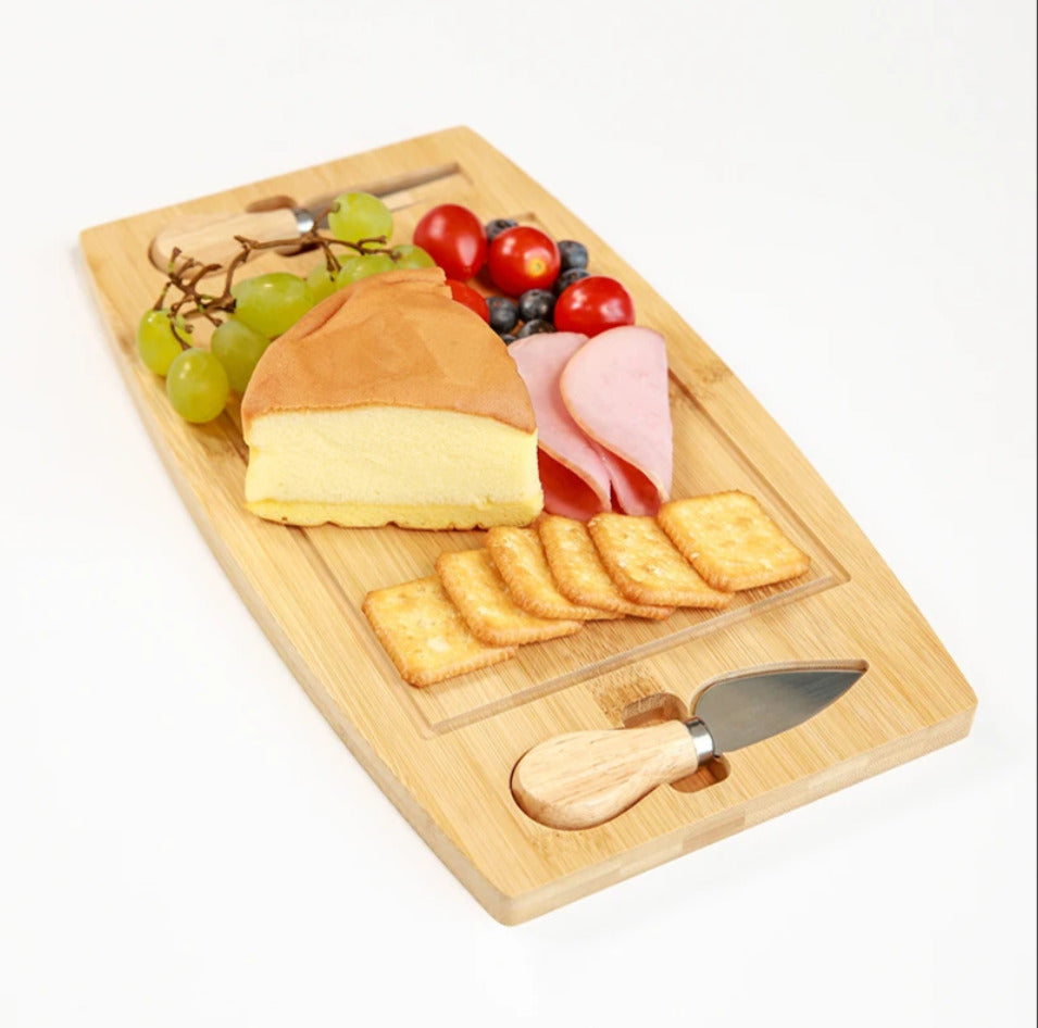 35X23cm Bamboo Cheese Board Set X1170