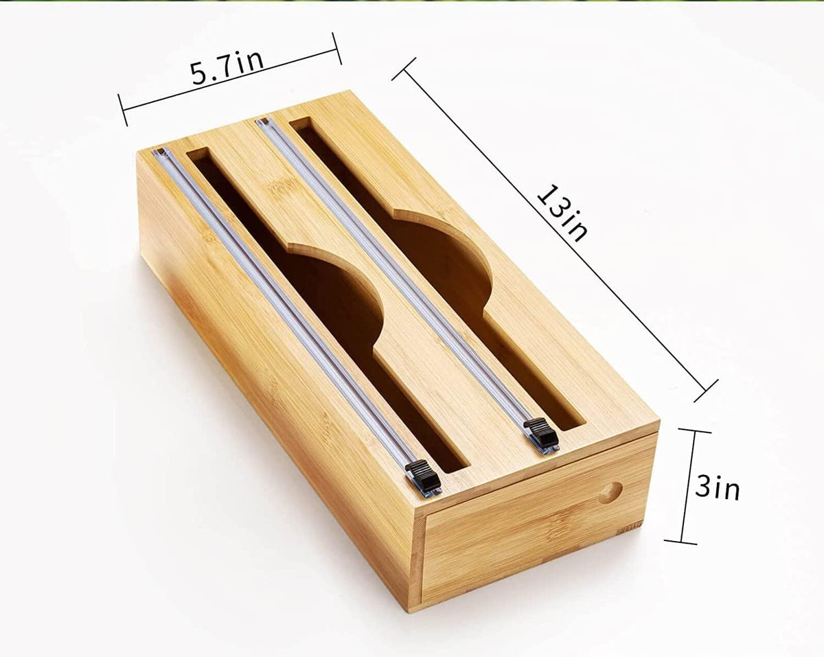Bamboo Wrap Dispenser for Kitchen X1172