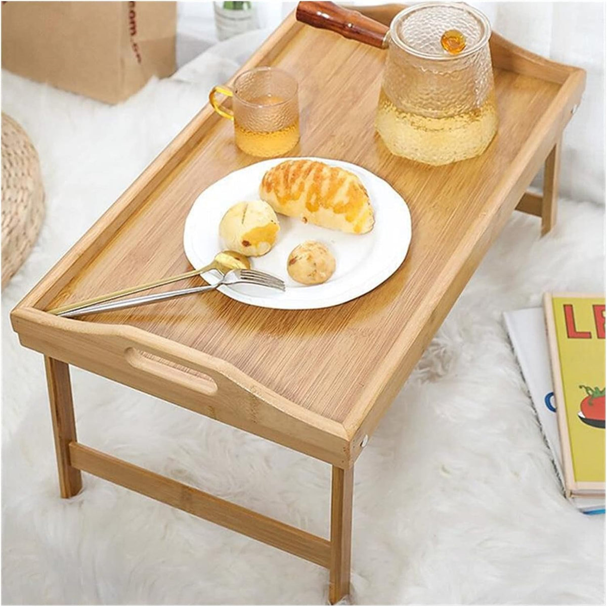 50x30cm Bamboo Folding Bed Table X1174