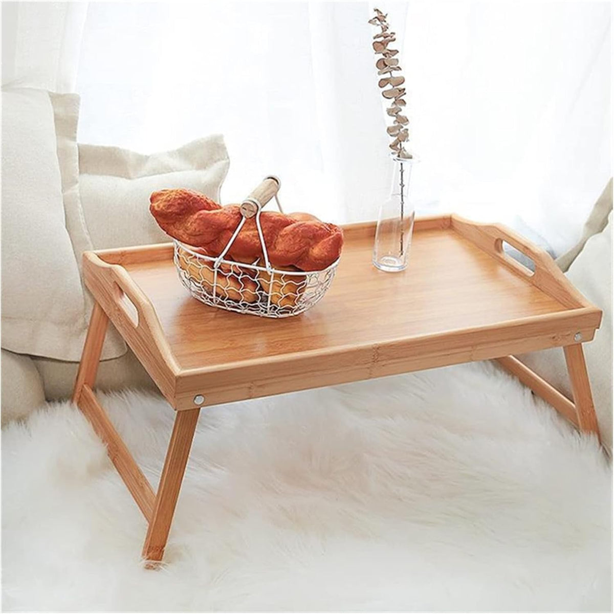 50x30cm Bamboo Folding Bed Table X1174