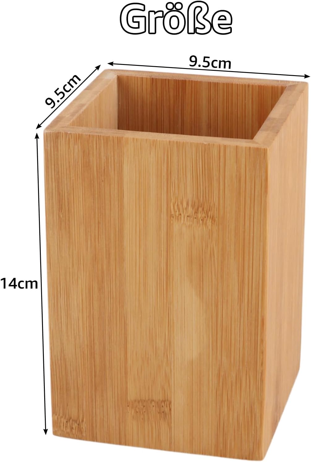 14.5x8cm Bamboo Utensils Holder X1175