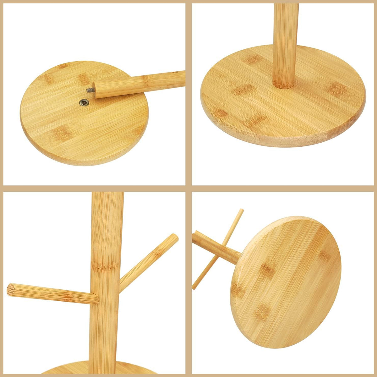 33X15cm Bamboo Mug Holder X1177