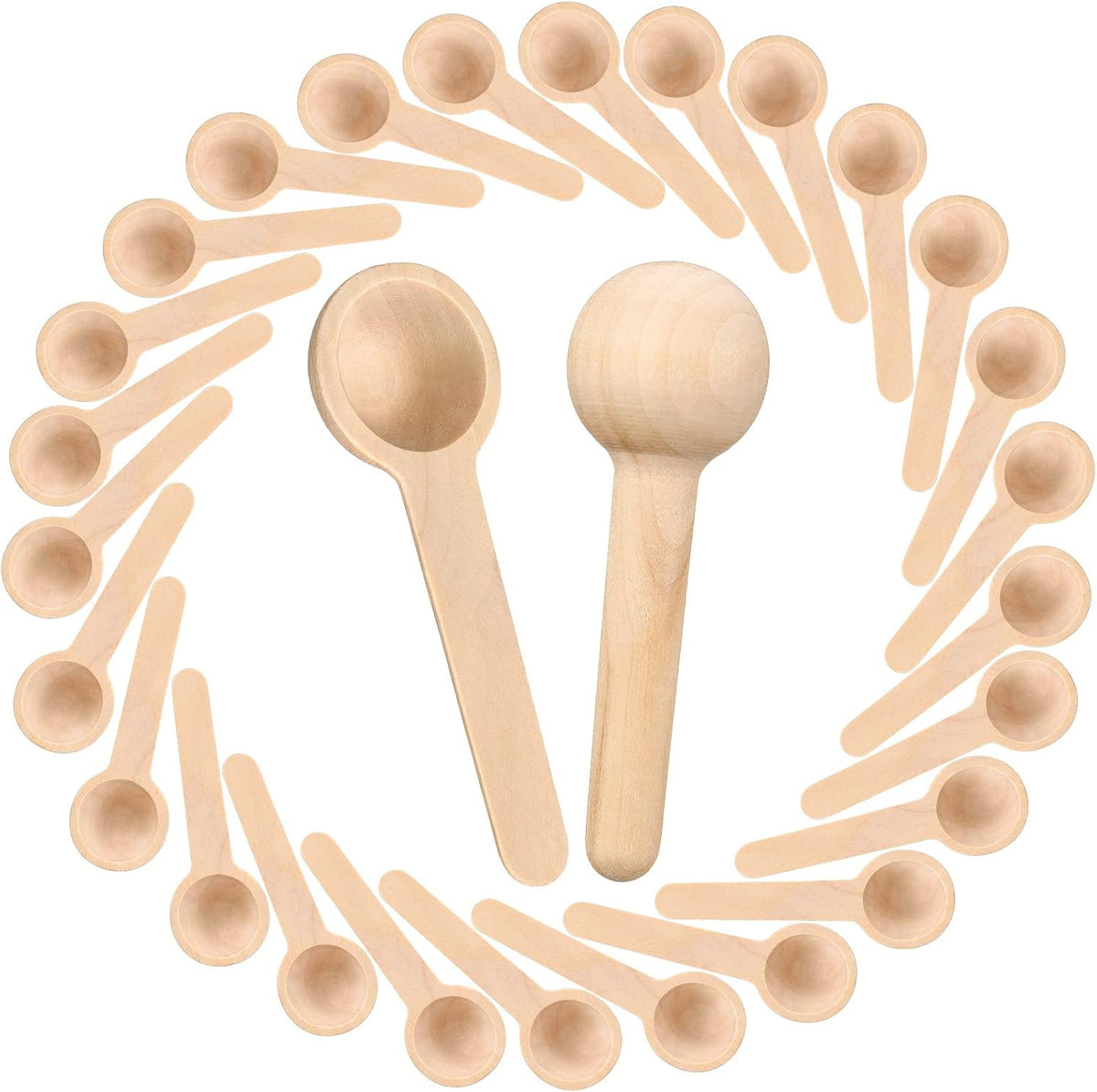7.5CM 6pcs SmallBamboo Jar Spoon X1179