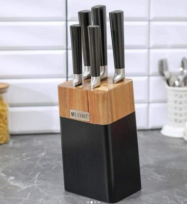 6pcs Knife Set With Wooden Stand X1189