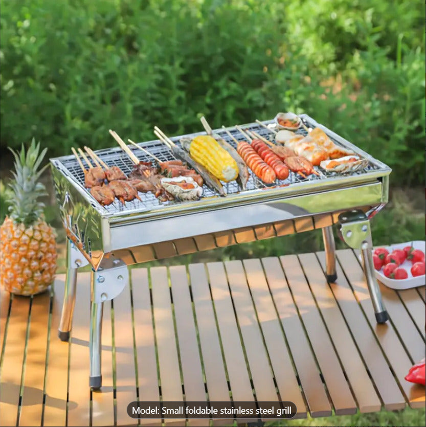 Stainless Small Foldable BBQ Grill X1200