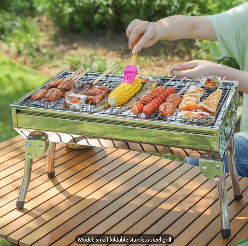 Stainless Small Foldable BBQ Grill X1200