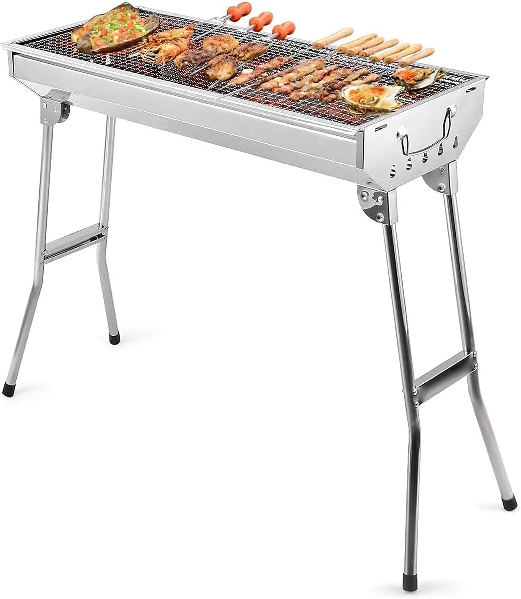 Stainless Large Foldable BBQ Grill X1201