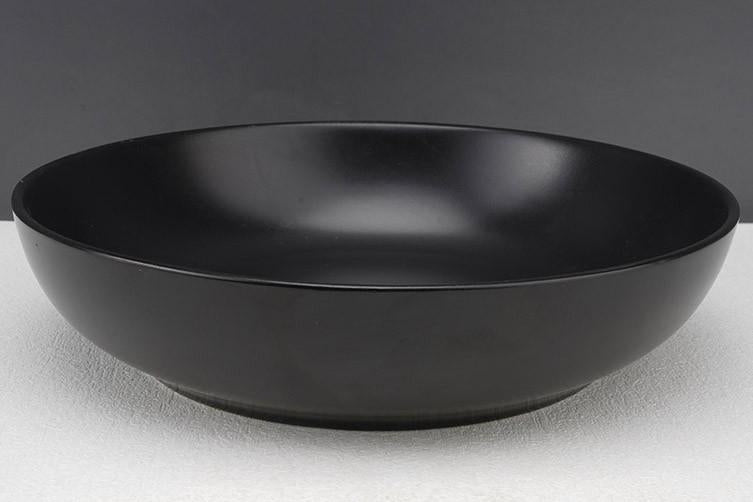 Black 6pcs 8.2" Stoneware Deep Plate X1207