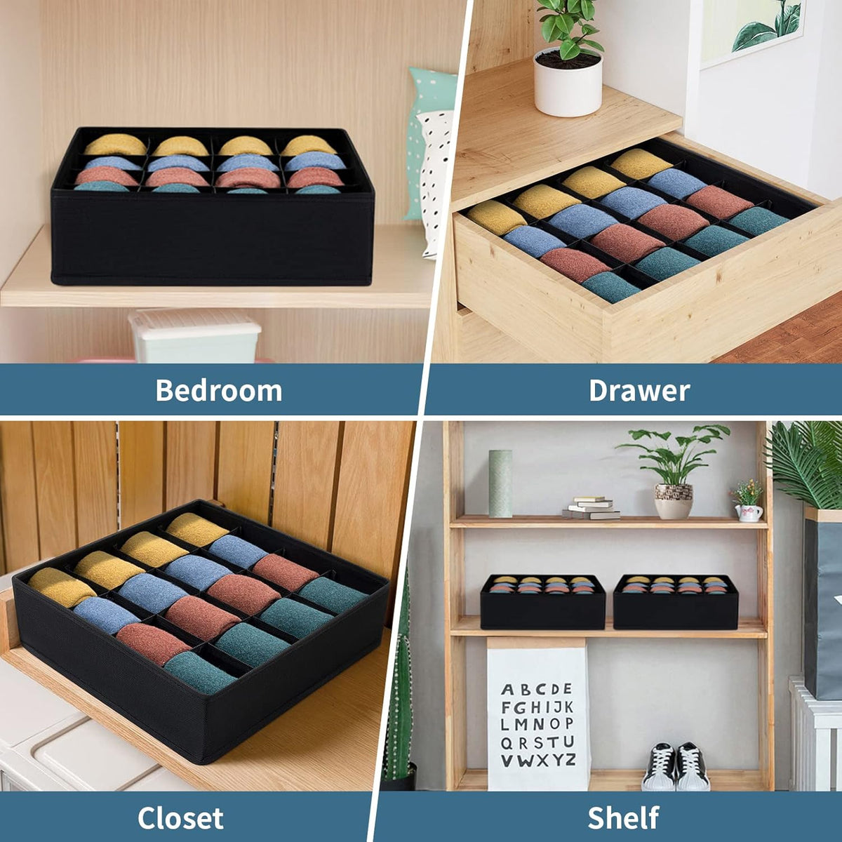 16 Cell Cloth Organiser Basket X1215