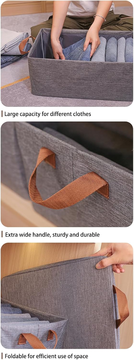 Gray Cloth Fabric Basket Organiser X1222