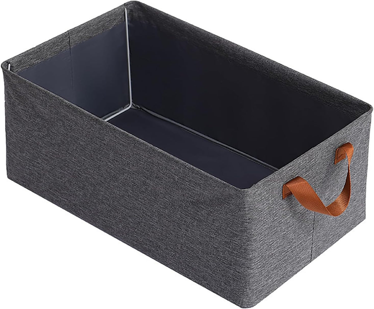 Gray Cloth Fabric Basket Organiser X1222