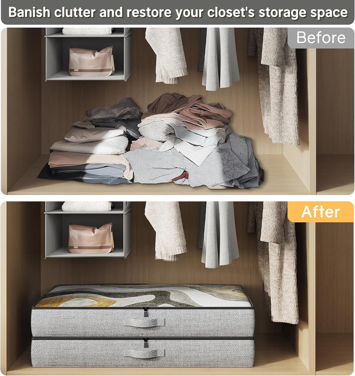 80x45x15cm Under Bed Cloth Storage X1220