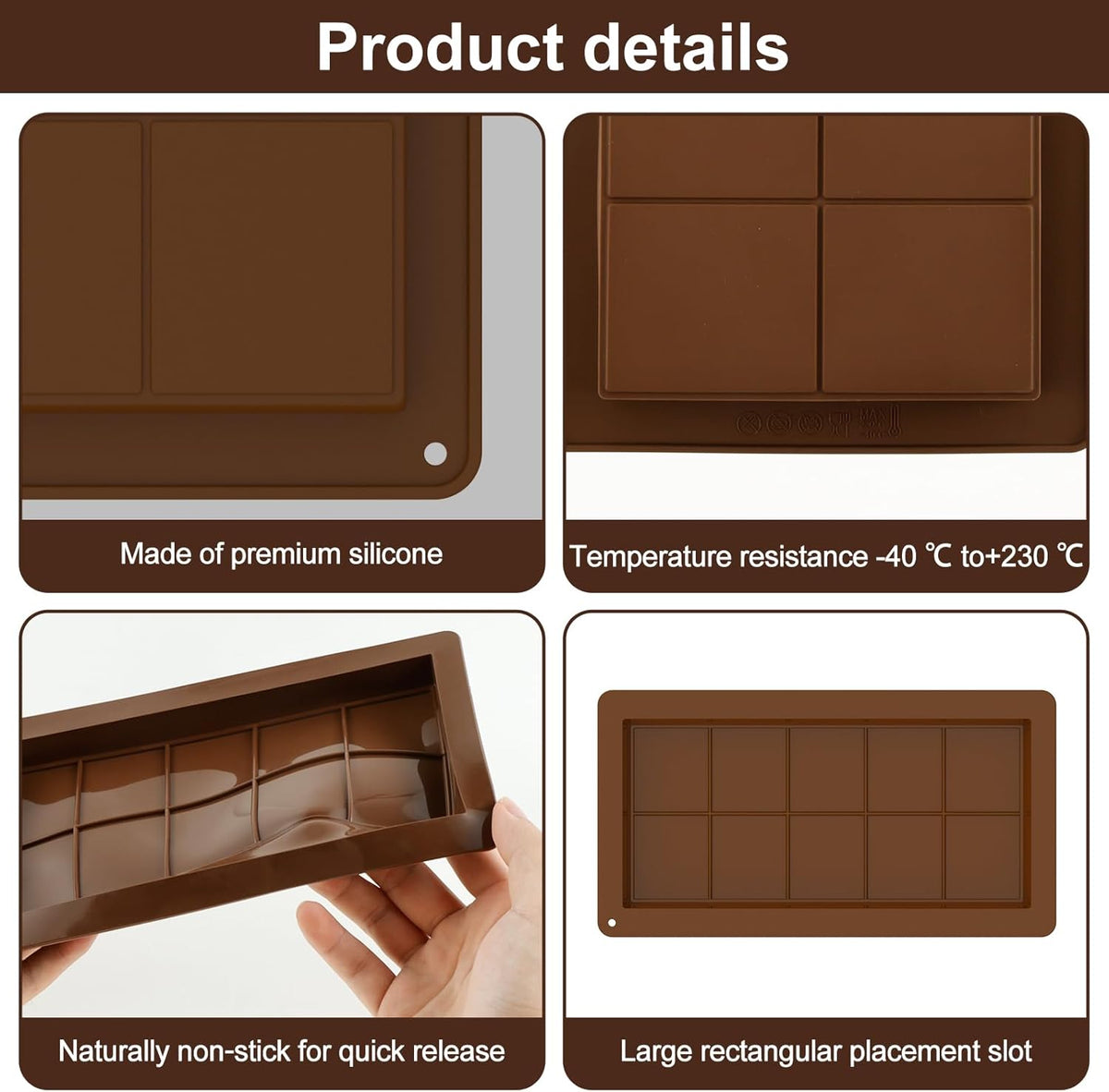 Silicone Dubai Chocolate Bar Mold  X1241