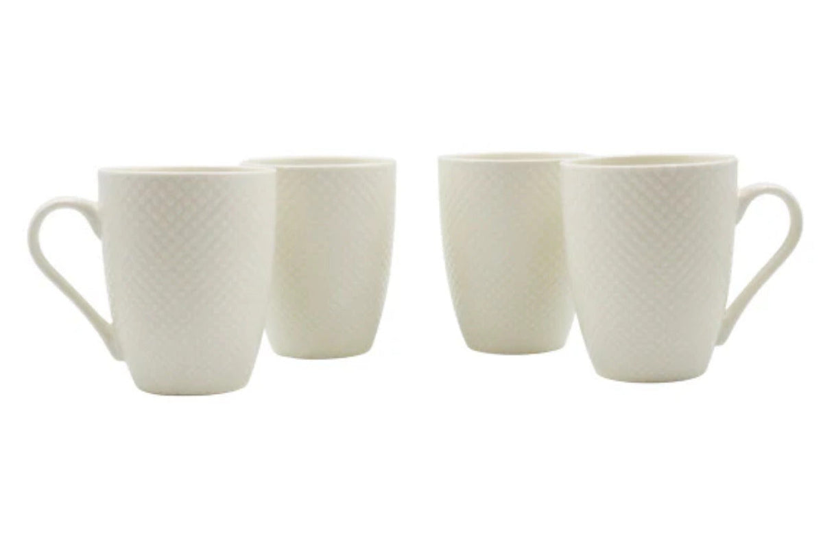 4pcs Ceramic White Mugs Set X1250