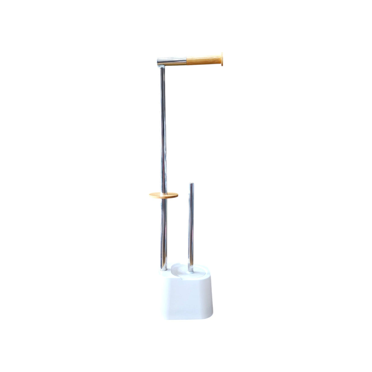 White Toilet Brush and Paper Stand X1254