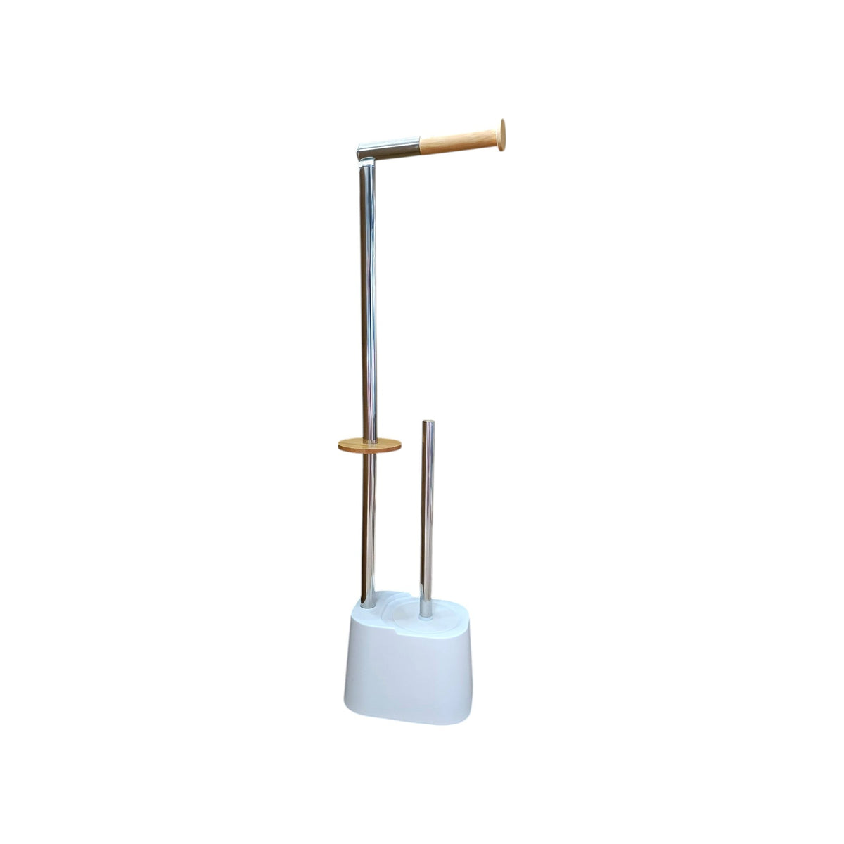 White Toilet Brush and Paper Stand X1254