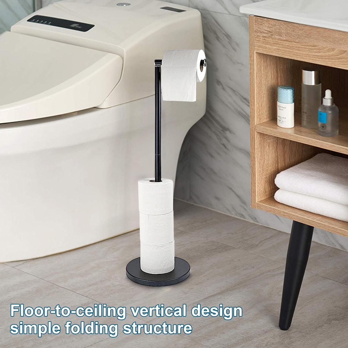Black Toilet Paper Stand X1256