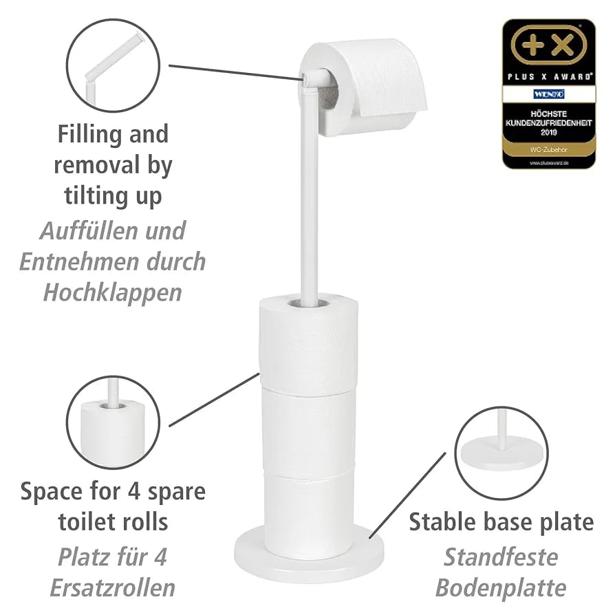 White Toilet Paper Stand X1257