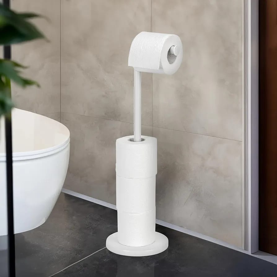 White Toilet Paper Stand X1257