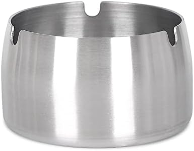 High Edge Silver Stainless Ashtray X1266