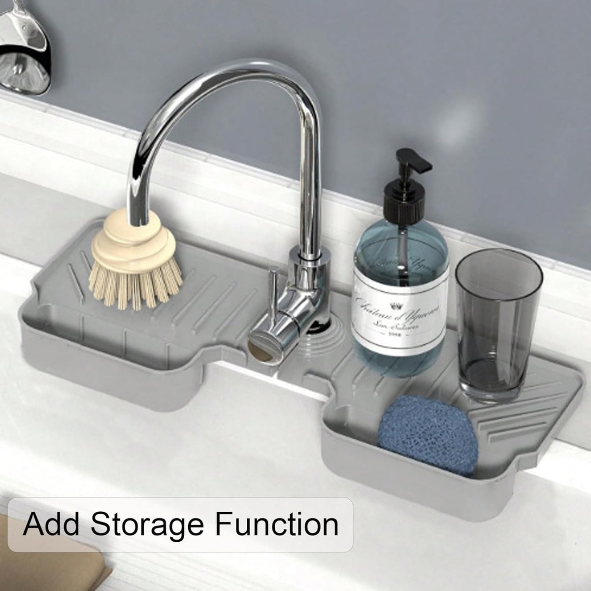 Black/Gray Kitchen Sink Splash Guard X1276