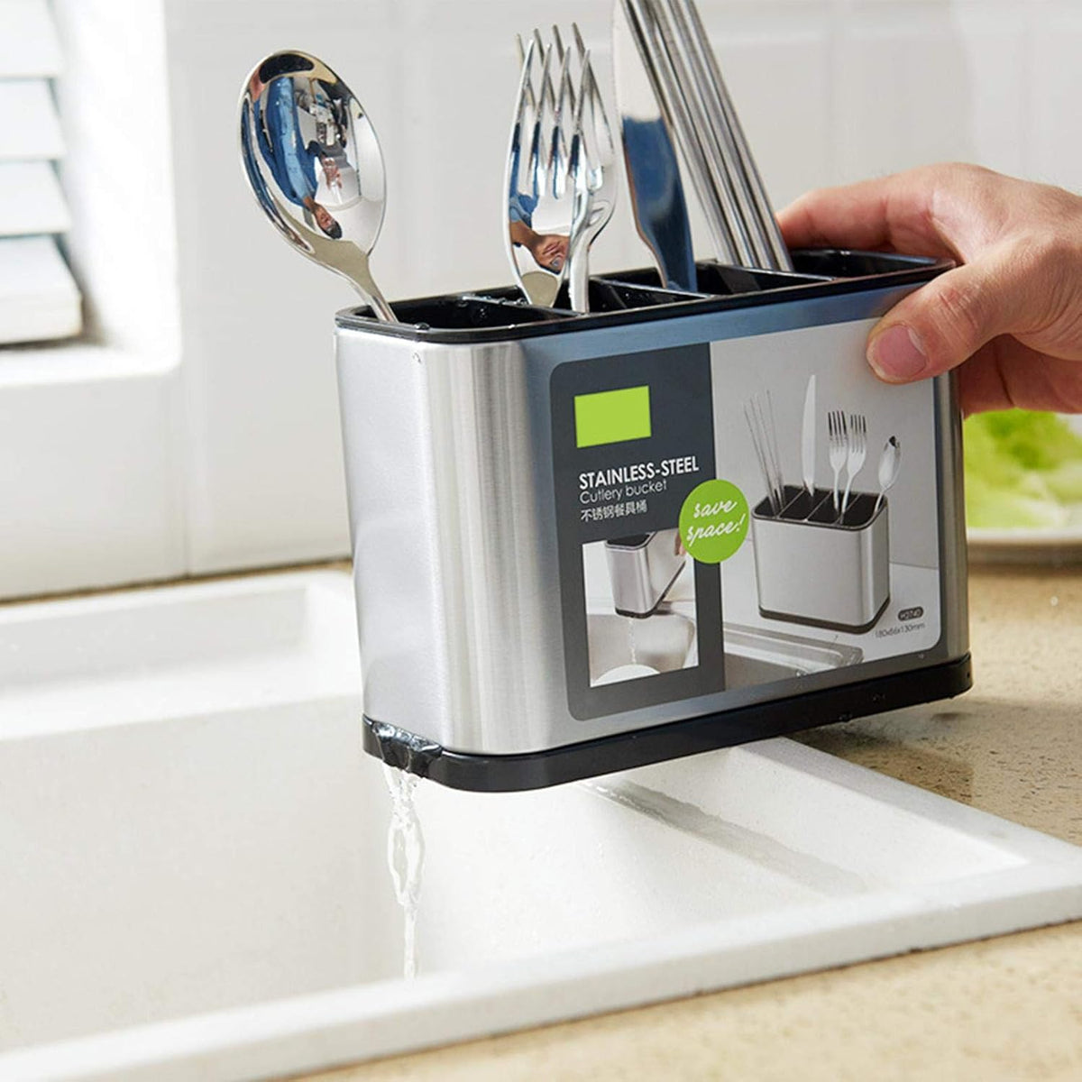 Stainless Cutlery Holder X1277