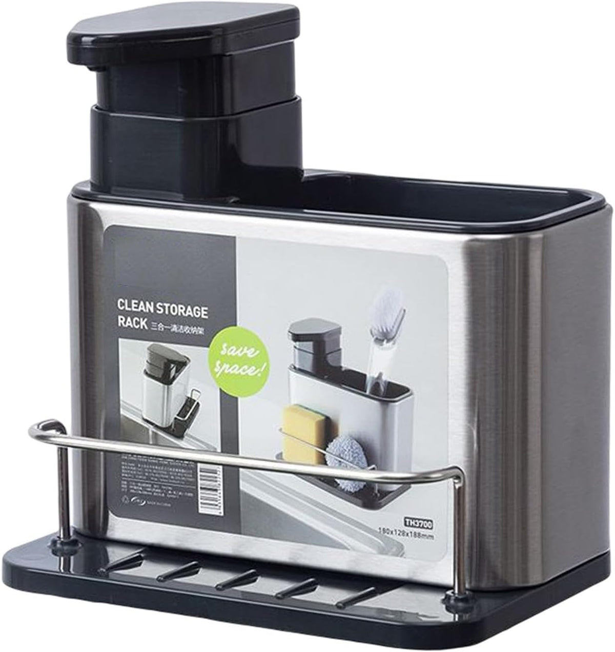 SS Soap pump and Storage Rack X1279