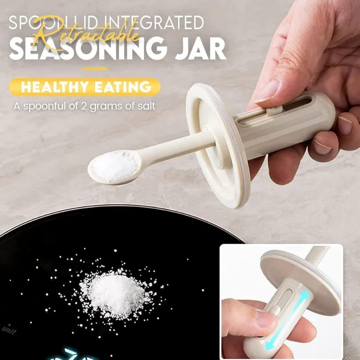 Spoon Lid Seasoning Jar Mix Colors X1280