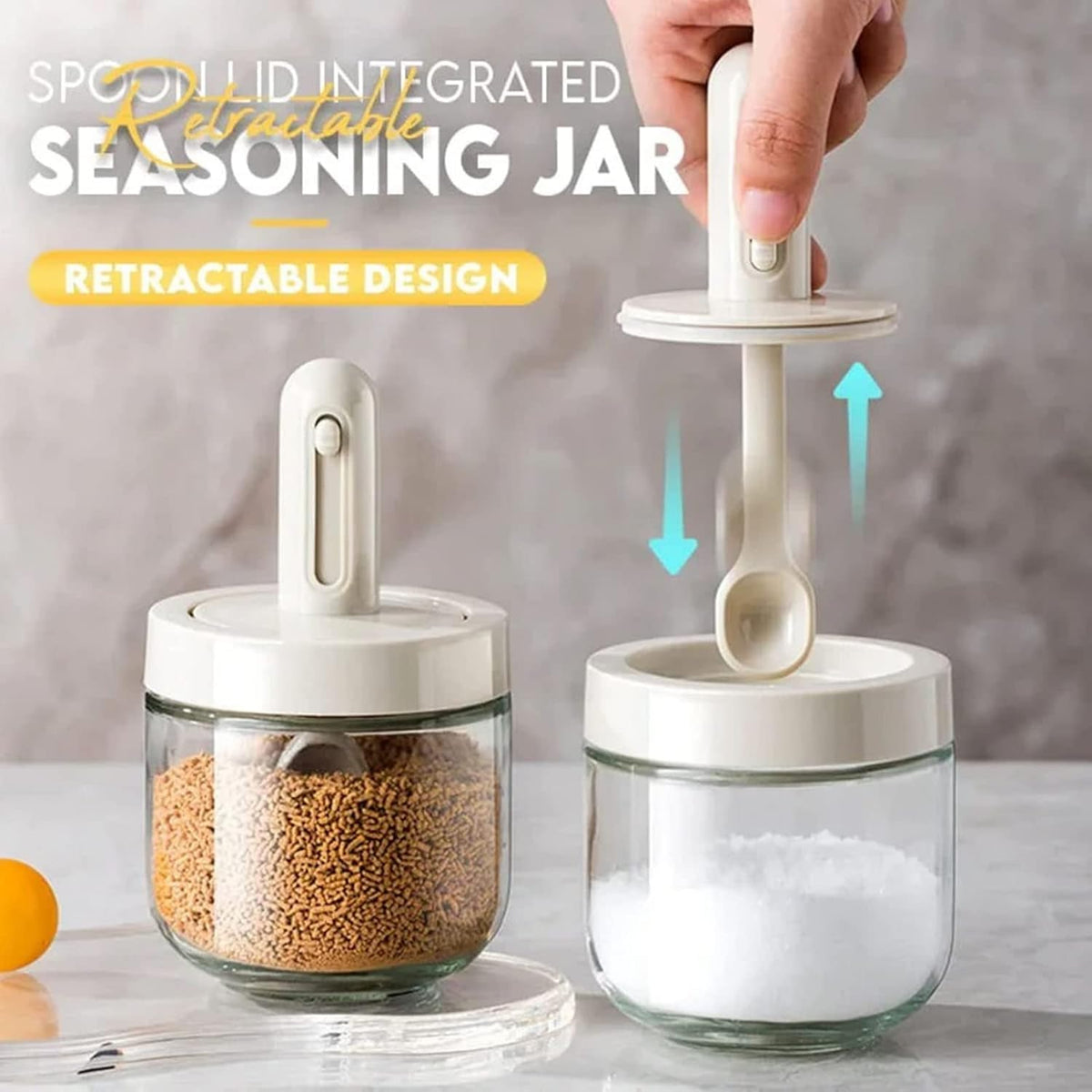 Spoon Lid Seasoning Jar Mix Colors X1280