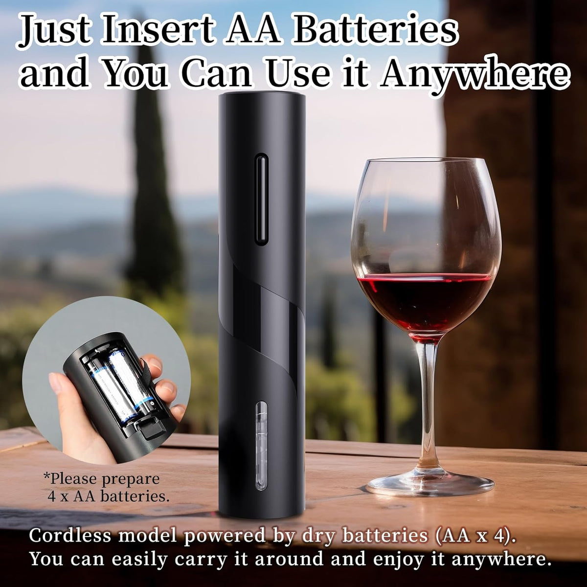 Electric Wine Opener Black X1288
