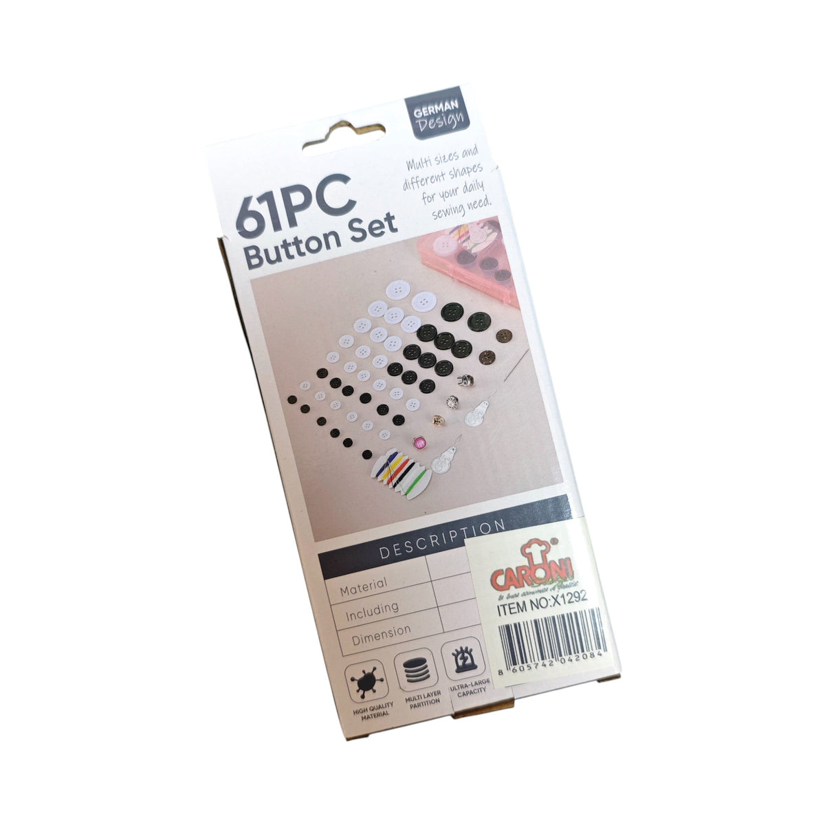 61pcs Button and Sewing Set X1292