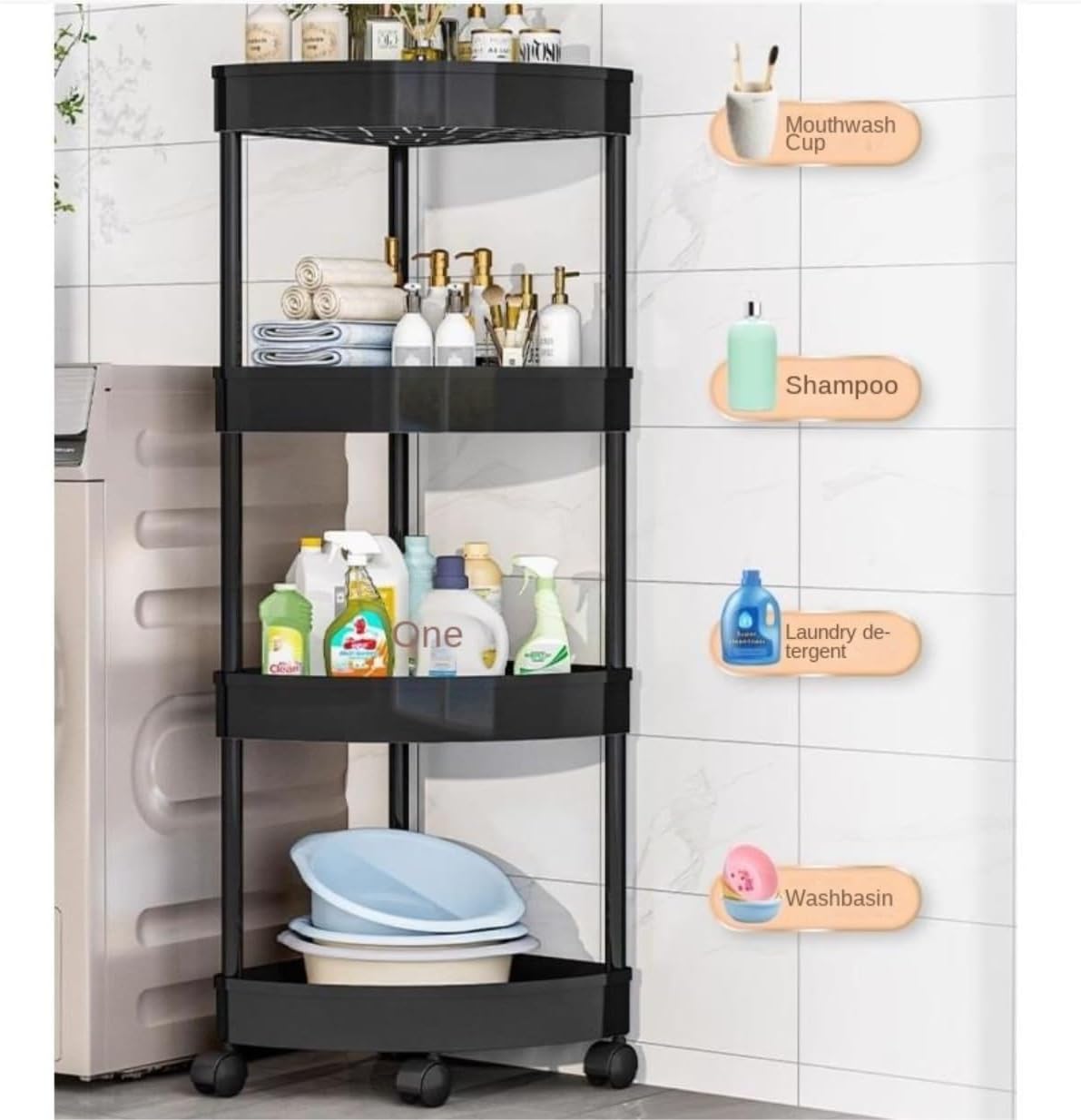 Black Corner Rack Organiser X1293