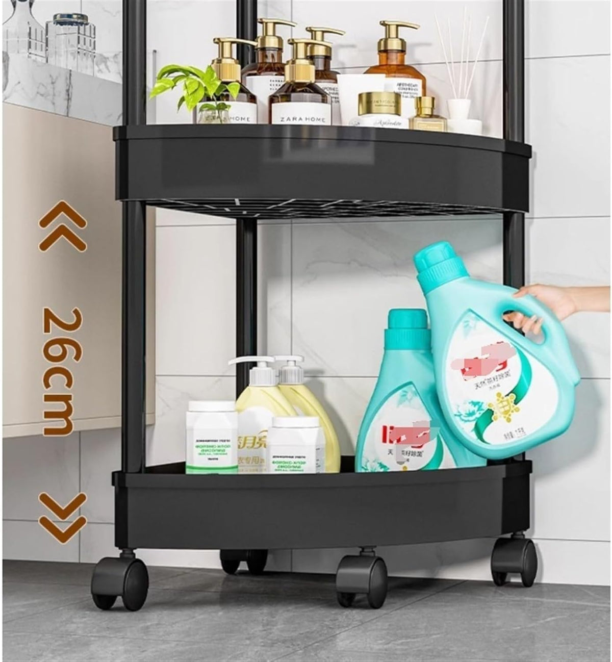 Black Corner Rack Organiser X1293