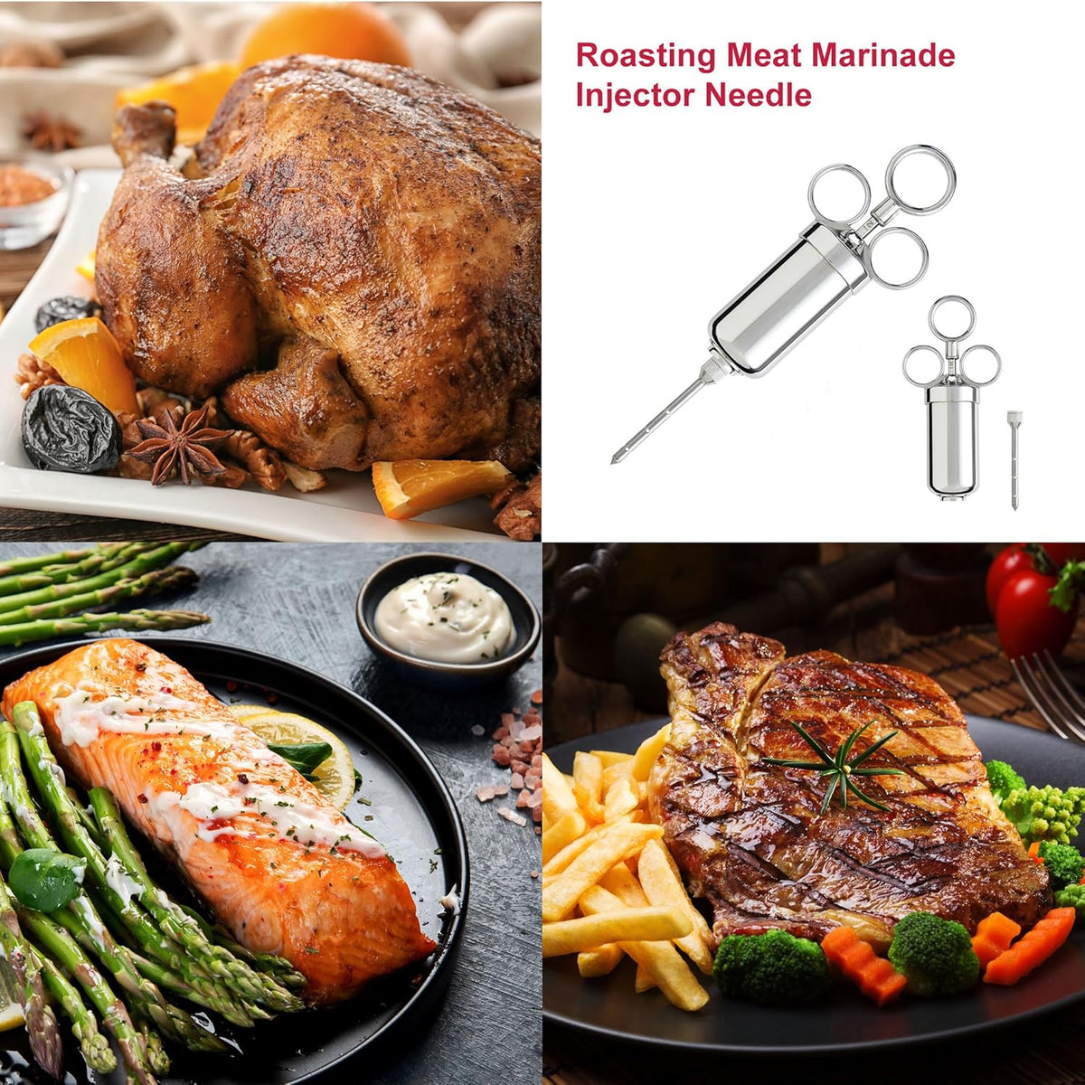 Heavy Duty Stainless 60ml Food Injector X1298