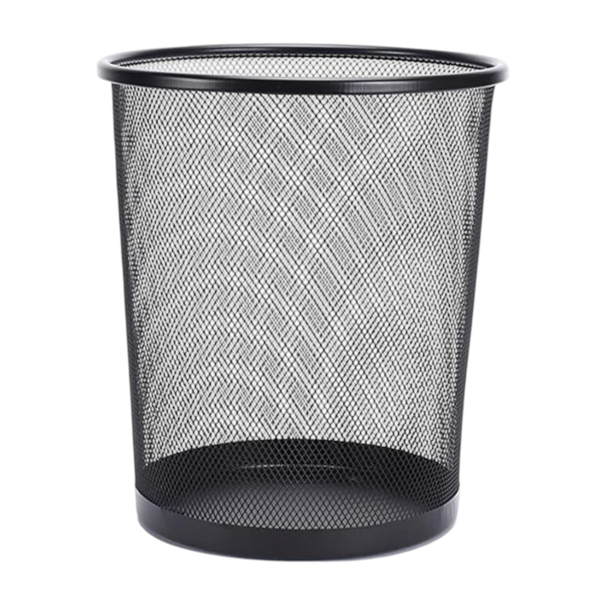 Black Metal Mesh Trash Basket X1310