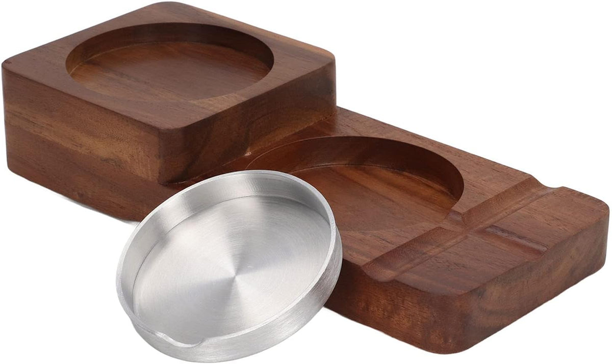 Wood Cigar Ashtray & Cup Holder X1311