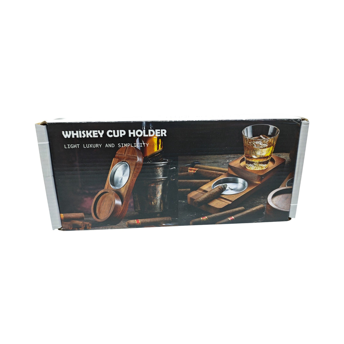 Wood Cigar Ashtray & Cup Holder X1311